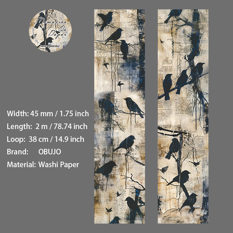 1 Roll Vitnage Junk Journal Washi Tape ZJJY