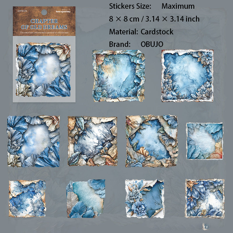 10 Pcs Vintage Cardstock Stickers JYPZ