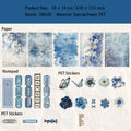 50 Pcs Vintage Floral Journal Paper and Stickers Kit DLHY