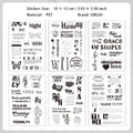 6 Sheets Quote Words PET Stickers JWLX