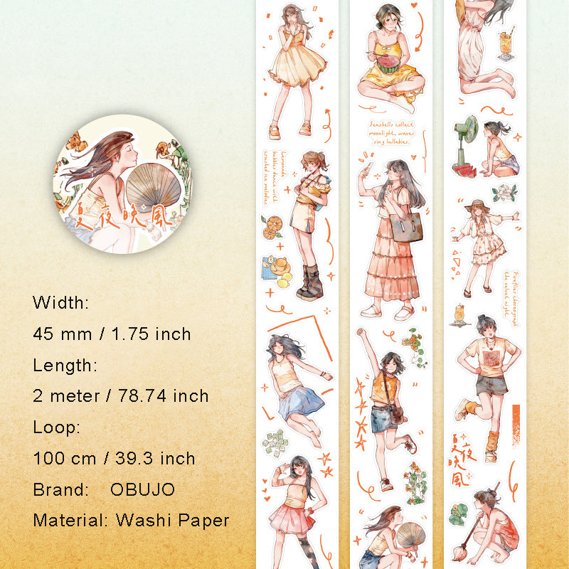 1 Roll Holiday Girl Washi Tape SHZQ