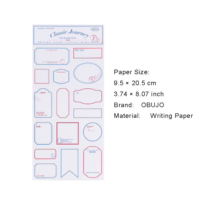 30 Sheets Vintage Notepad Paper SGJLZ