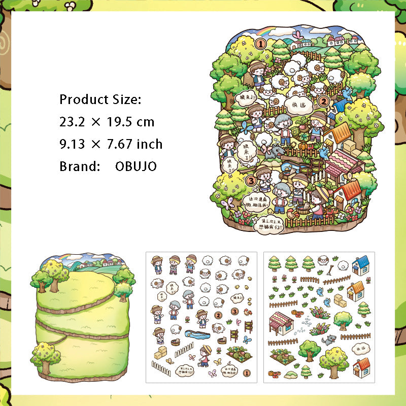 3D Scene DIY PET Stickers Kit THSJ