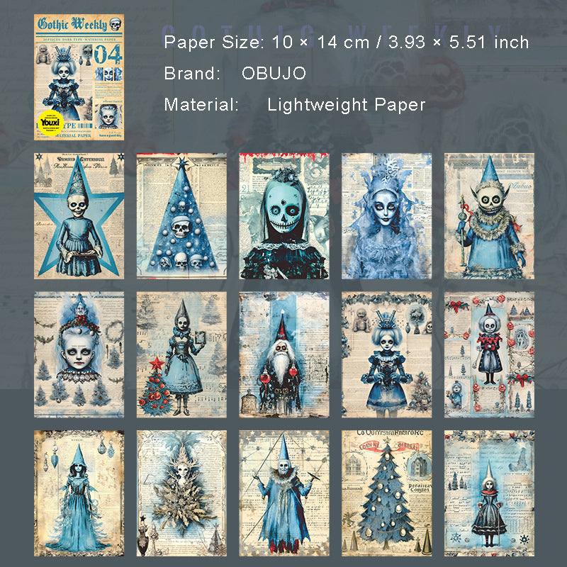 30 Pcs Gothic Vintage Newspaper Journal Paper GTZK