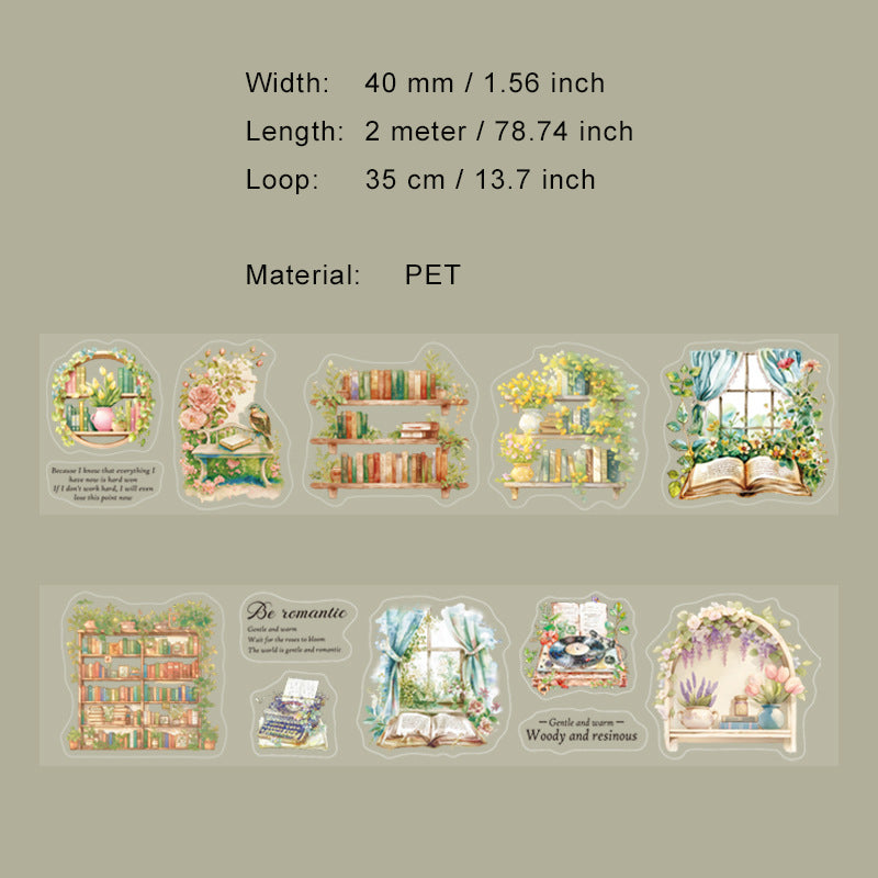 1 Roll Reading Theme Sticker Tape GDSG