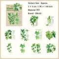 20 Pcs Green Leaf Collage PET Stickers ZWSYS