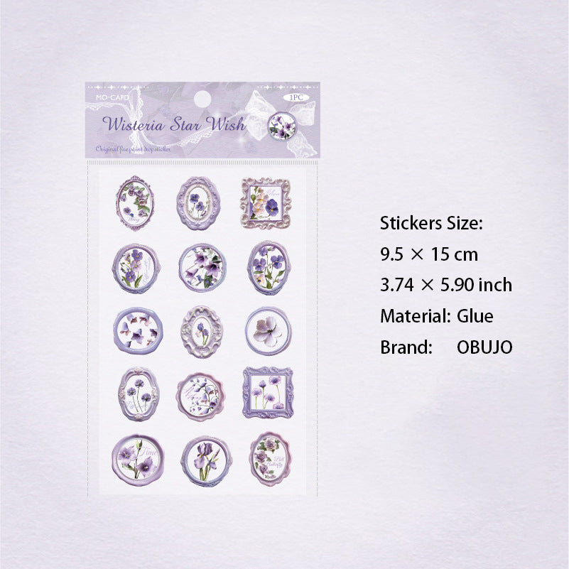 1 Sheet 3D Flowers Wax Seal Stickers HYXZ