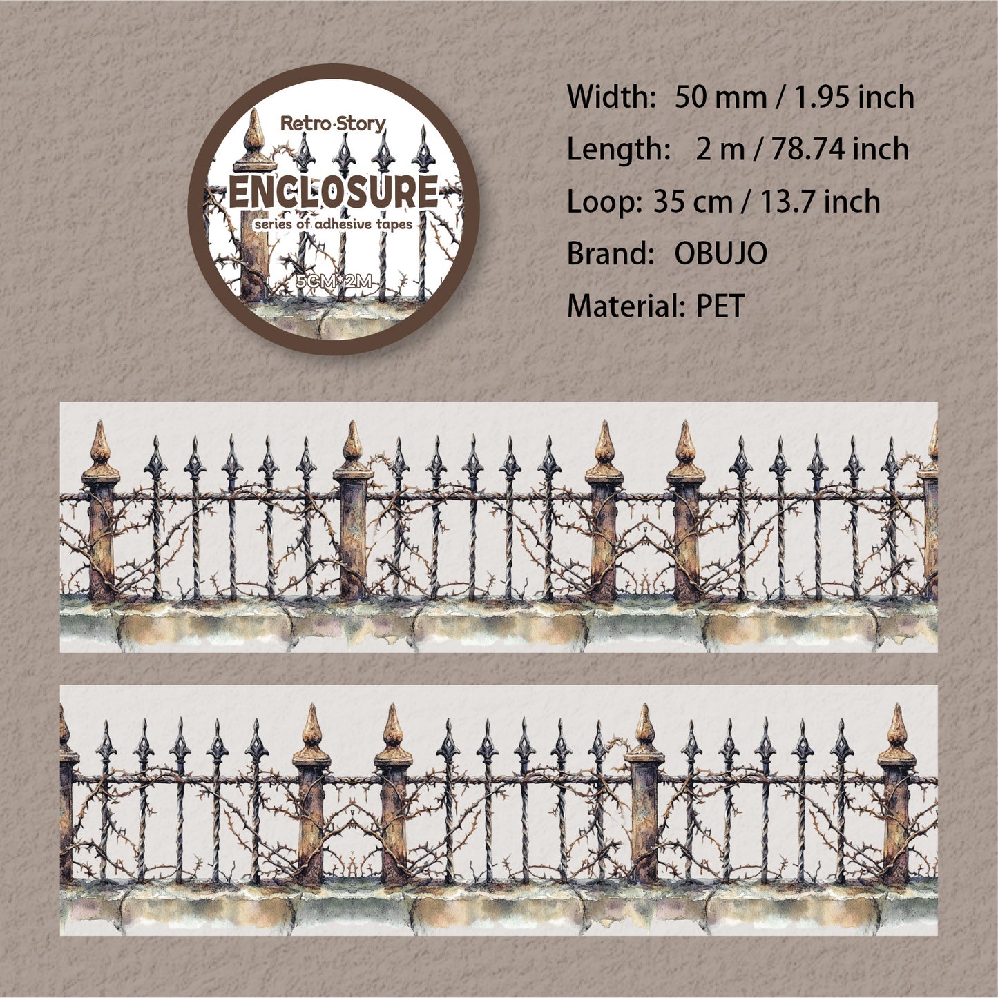 1 Roll Flower Fence PET Tape WGXL