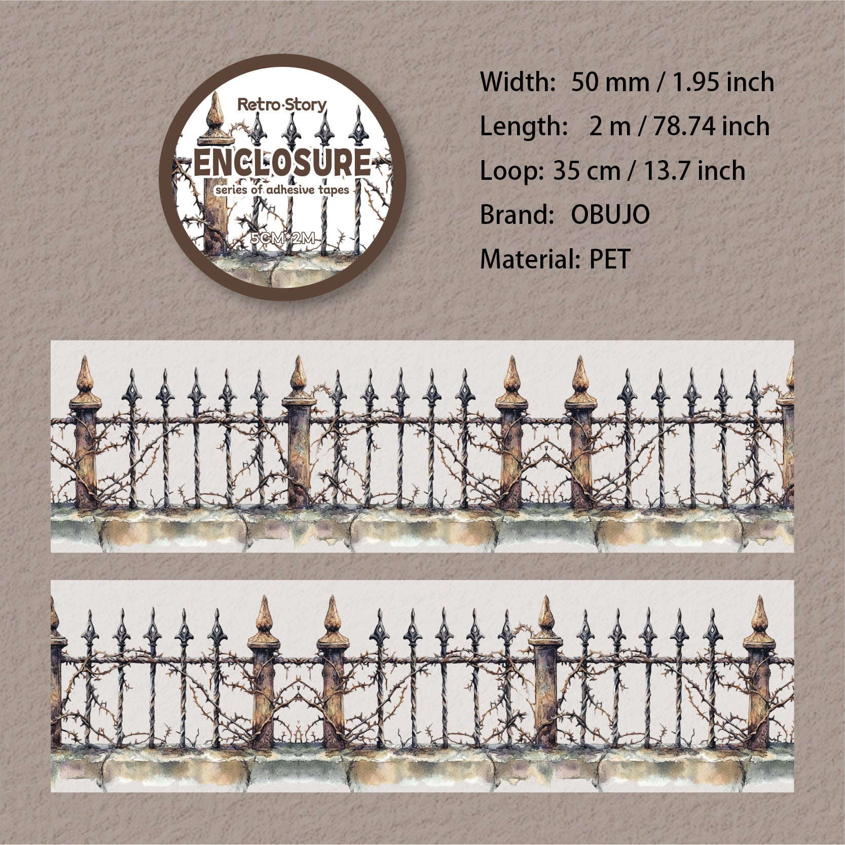 1 Roll Flower Fence PET Tape WGXL