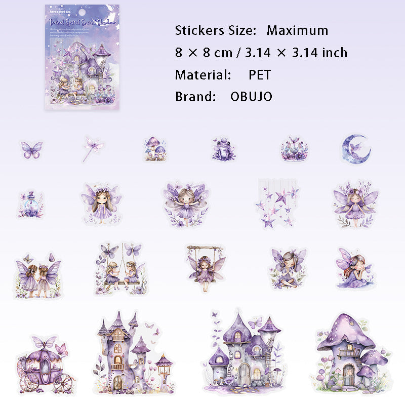20 Pcs Fairy Forest PET Stickers SLMY