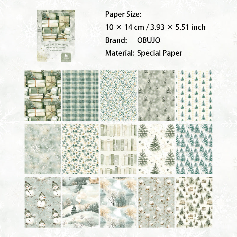 30 Sheets Vinter Themed Journal Paper MYQD