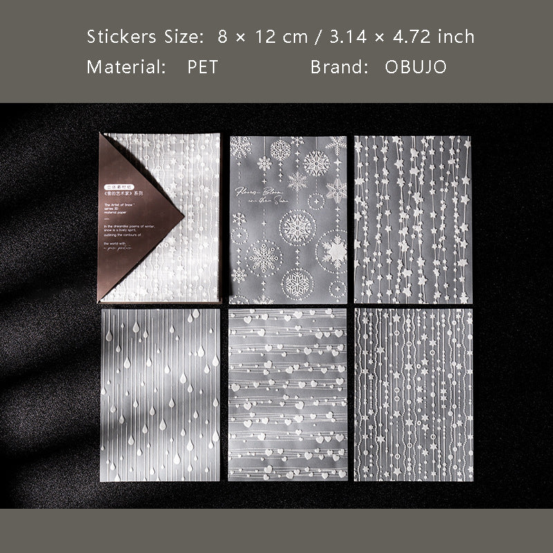 10 Pcs Texture Art Foam Stickers XYSJ