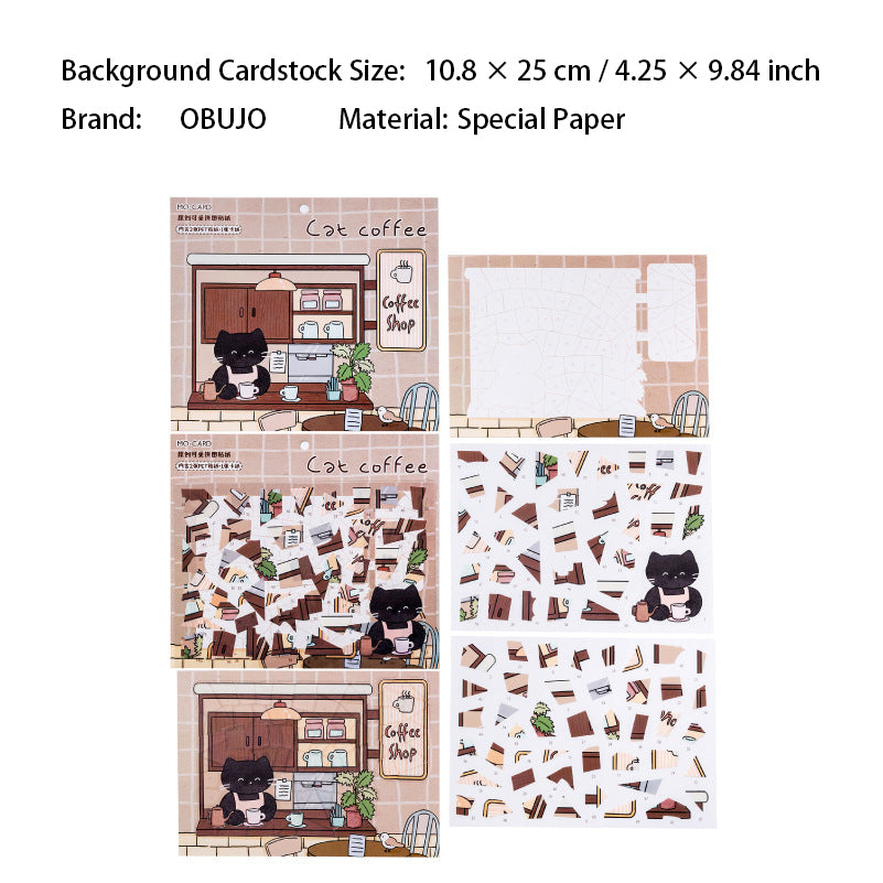Cat Theme Puzzle Stickers Kti XHMXL
