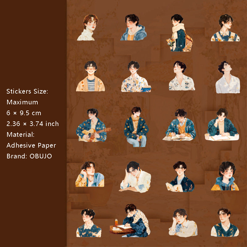 20 Pcs Couple Boy Stickers XDNH