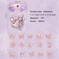 30 Pcs Shell Light Butterfly PET Stickers XMDL