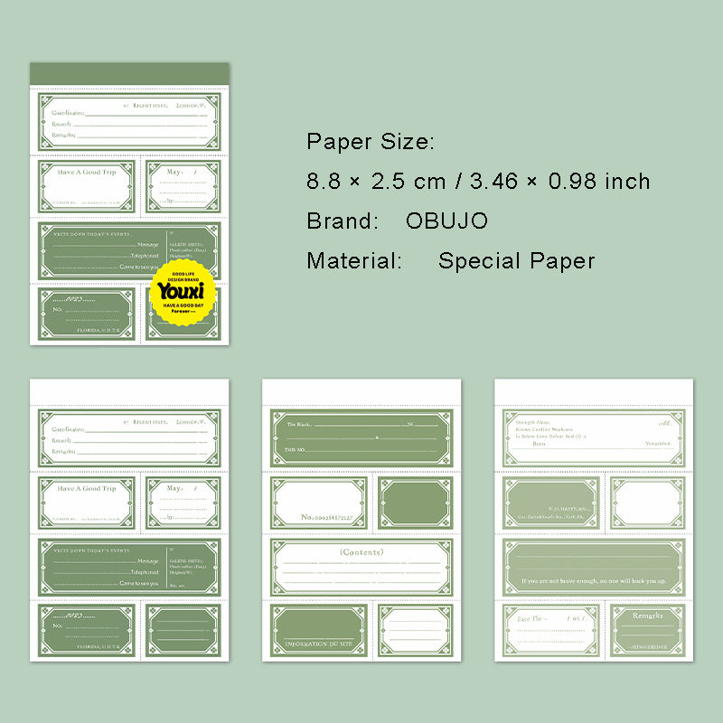 30 Sheets Vintage Notepad Paper XMHXL