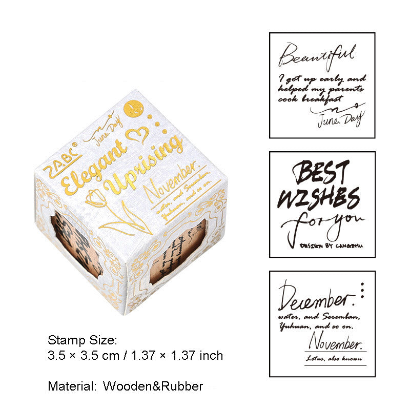 3 in 1 Patterns Wooden Stamp YXBH