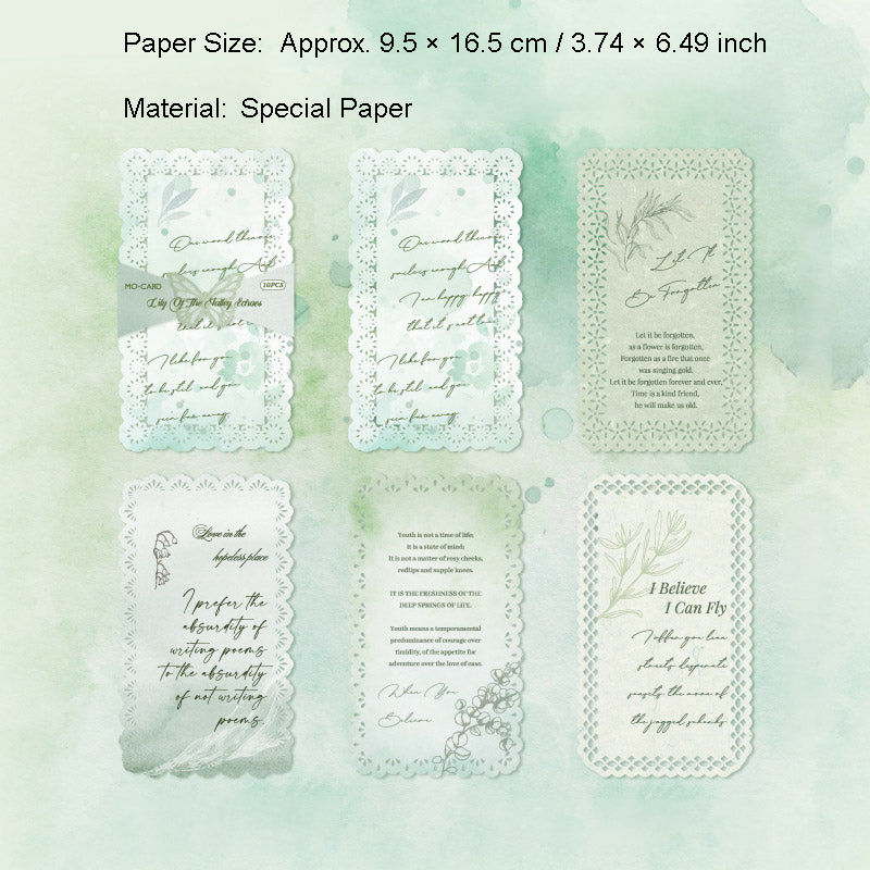 10 Pcs Lace Edged Scrapbook Paper LSLC