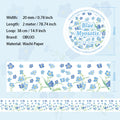 1 Roll Abstract Flowers Washi Tape HYJX