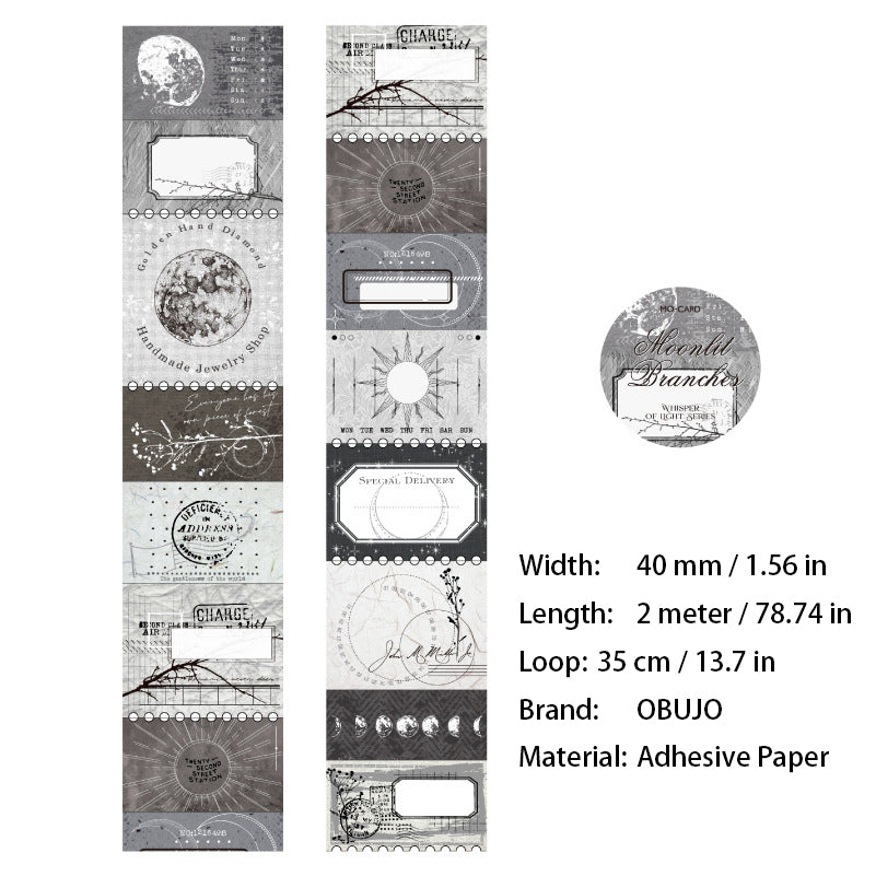 1 Roll Vintage Journal Stickers Tape WGQX