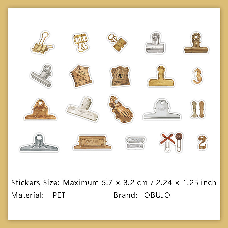 40 Pcs Clip Bow Knot Lace PET Stickers SJYD