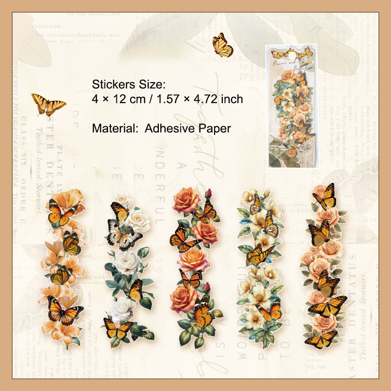 10 Pcs Flower Butterfly Cardstock Paper HJHD