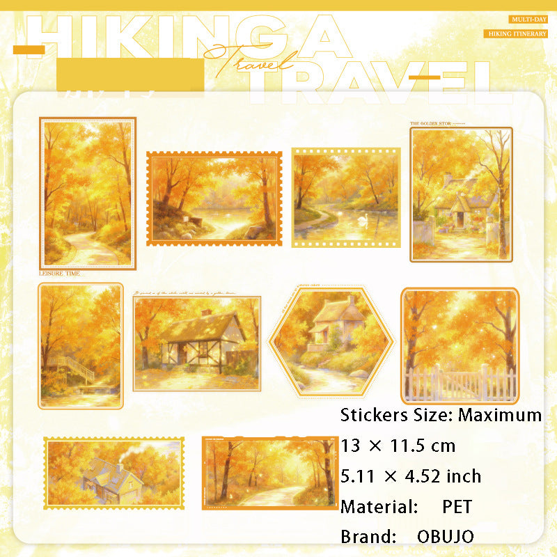 10 Pcs Travel Landscape PET Stickers TBLX