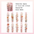 20 Pcs Floral PET Stickers CHJX