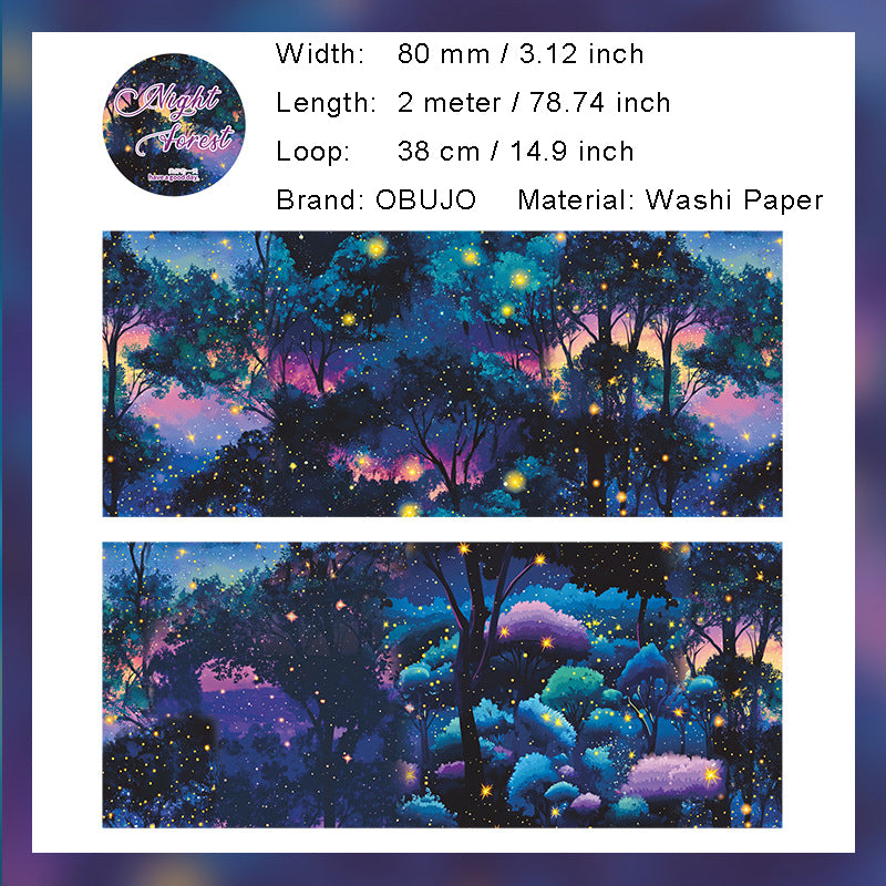 1 Roll Night Forest Washi Tape SLYW