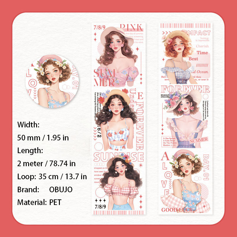 1 Roll Summer Girl PET Tape DGXT