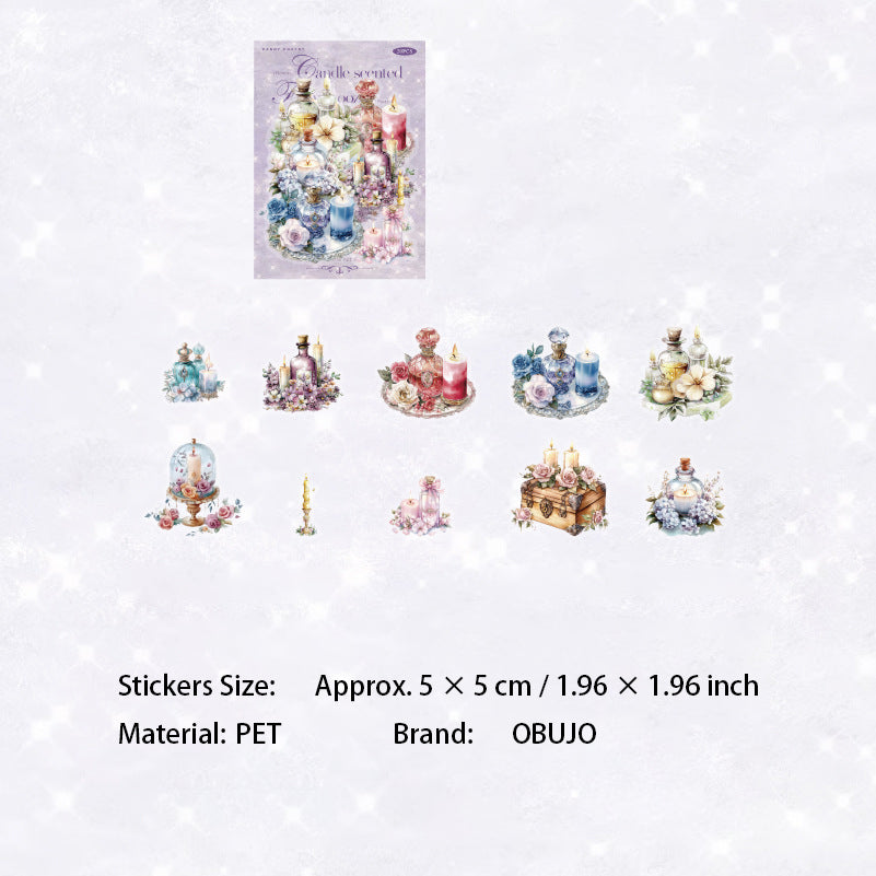 20 Pcs Chandelier Themed PET Stickers HZQM