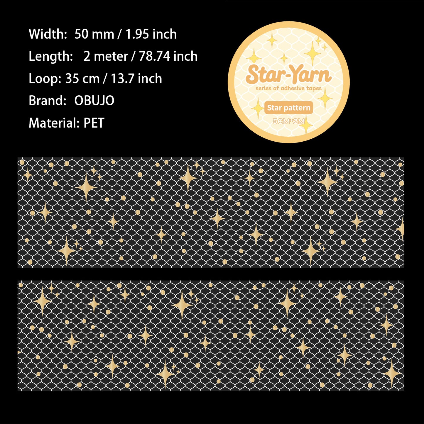 1 Roll Star Web PET Tape XXSXL