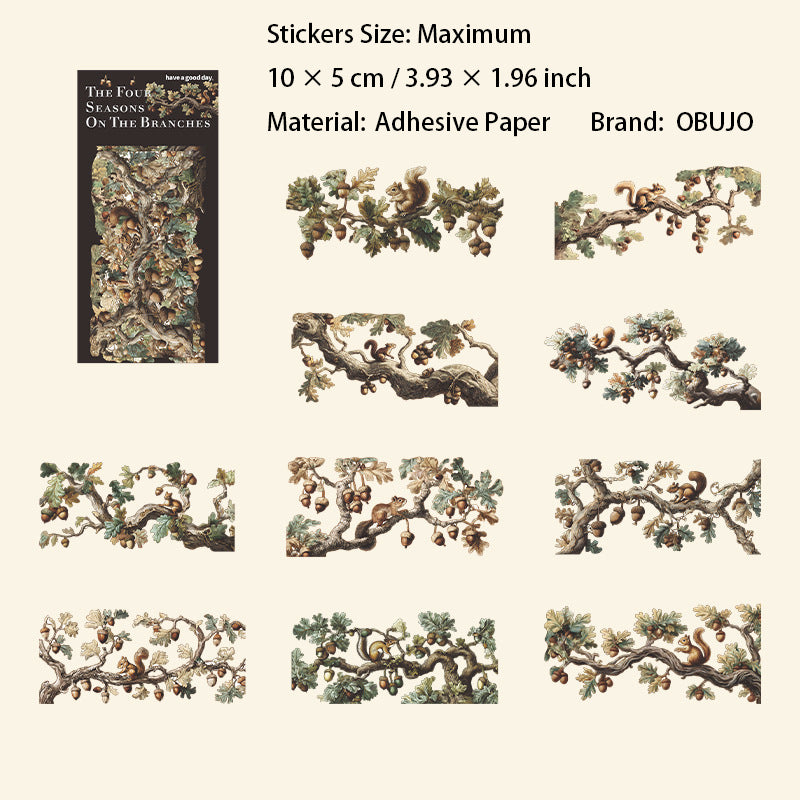 20 Pcs Seasonal Branches Stickers ZYSJ