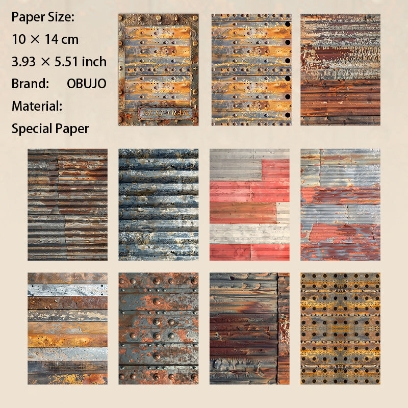 30 Sheets Rust Themed Journal Paper XJMZ
