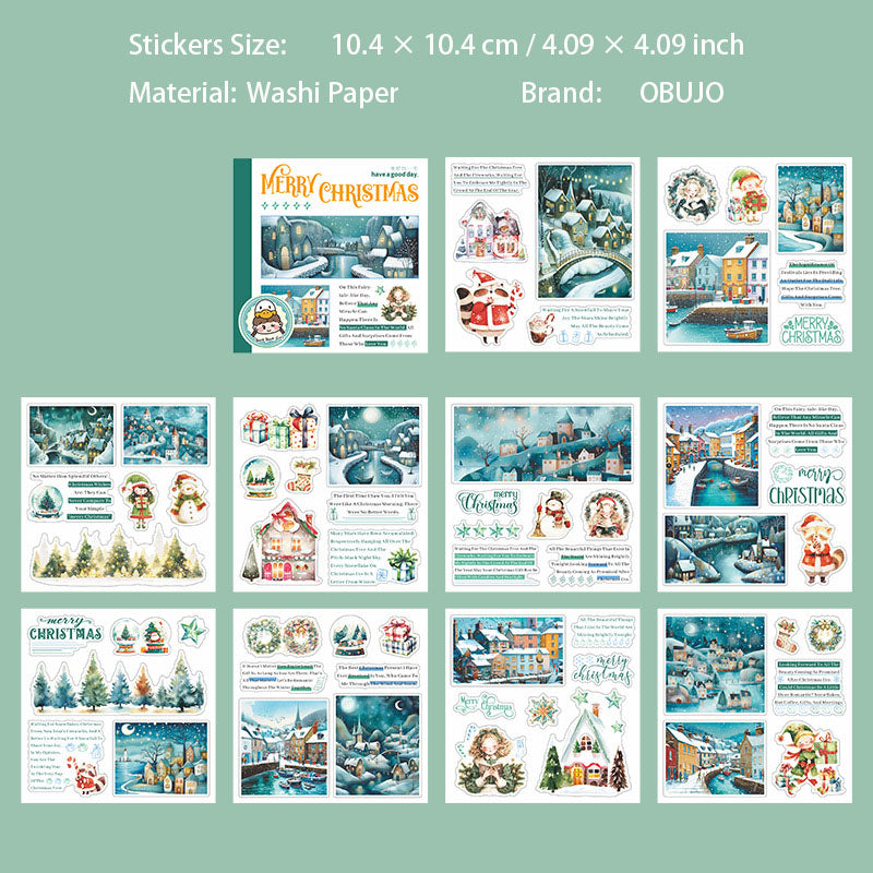 20 Pcs Christmas PET Stickers Book SDTJ
