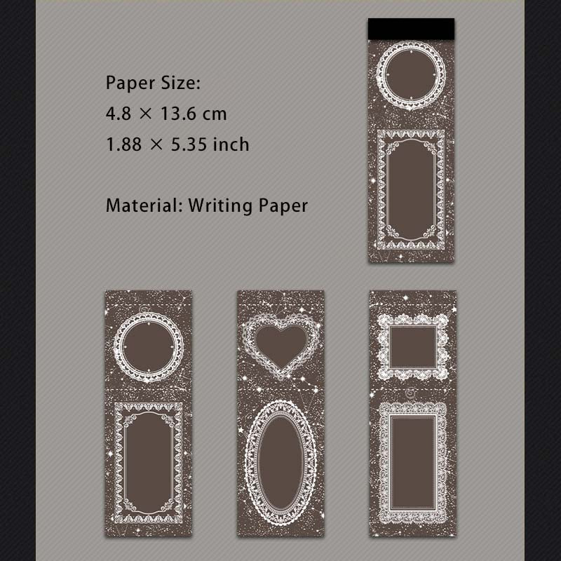 30 Sheets Pre-cut Vintage Notepad XCXL