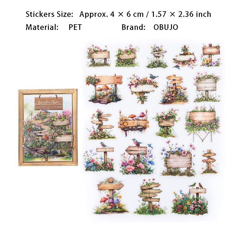 40 Pcs Road Signs PET Stickers JTMJ