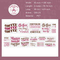 1 Roll Coffee Theme PET Stickers Tape KFYL
