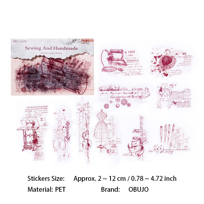 20 Pcs Vintage Steam Age PET Stickers ZQSJ