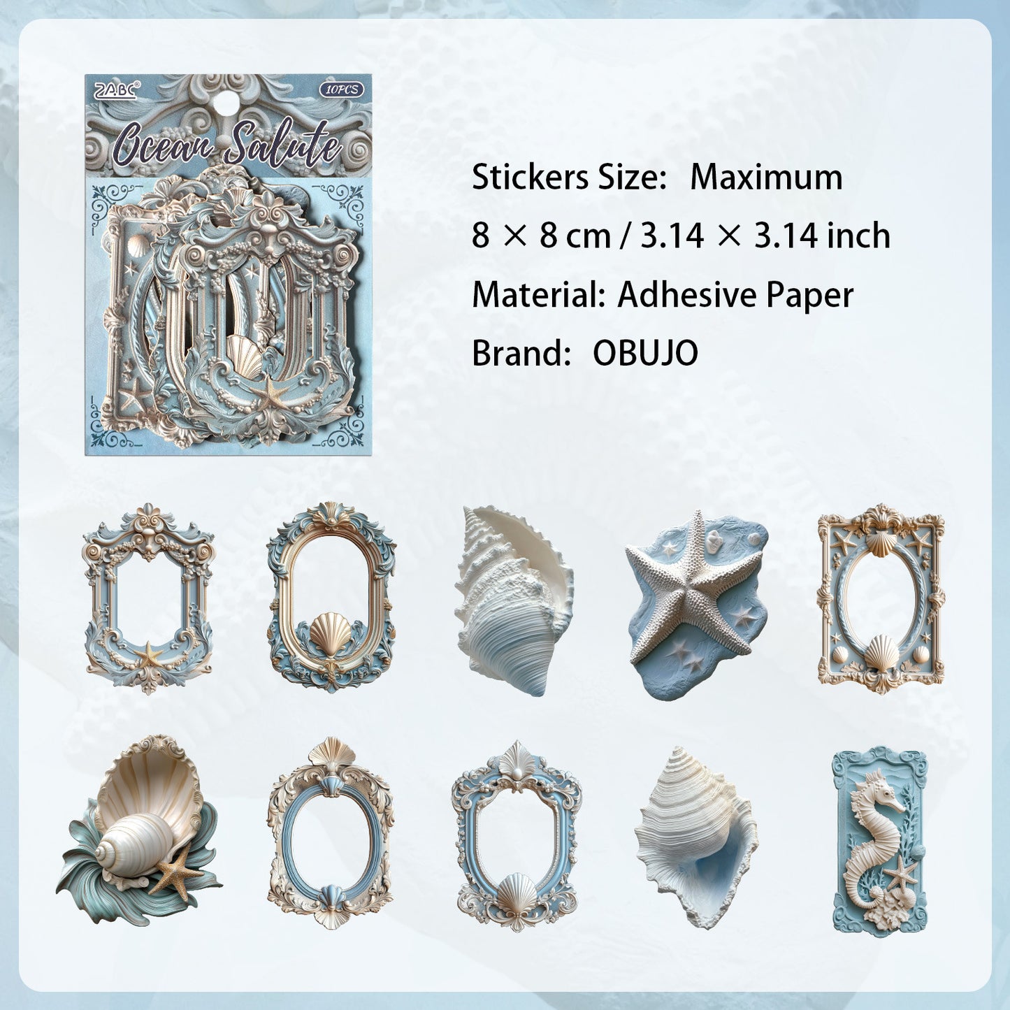 10 Pcs Vintage Frame Journal Stickers FHOY
