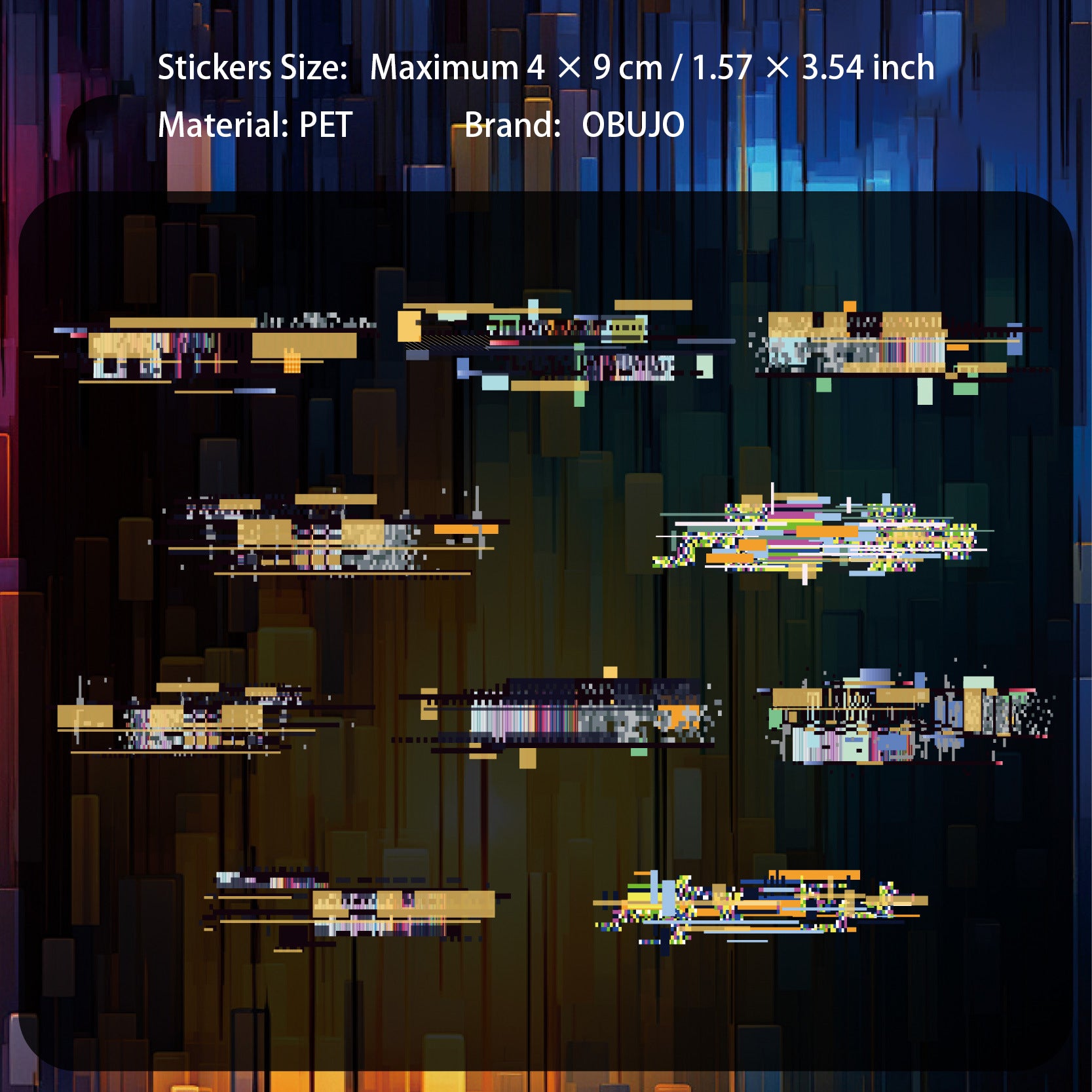 20 Pcs Punk Themed PET Stickers ZDKJ