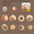 10 Pcs Wooden Art PET Stickers MPSZ