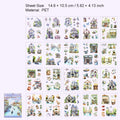 20 Pcs Garden Theme PET Stickers Book LLWS