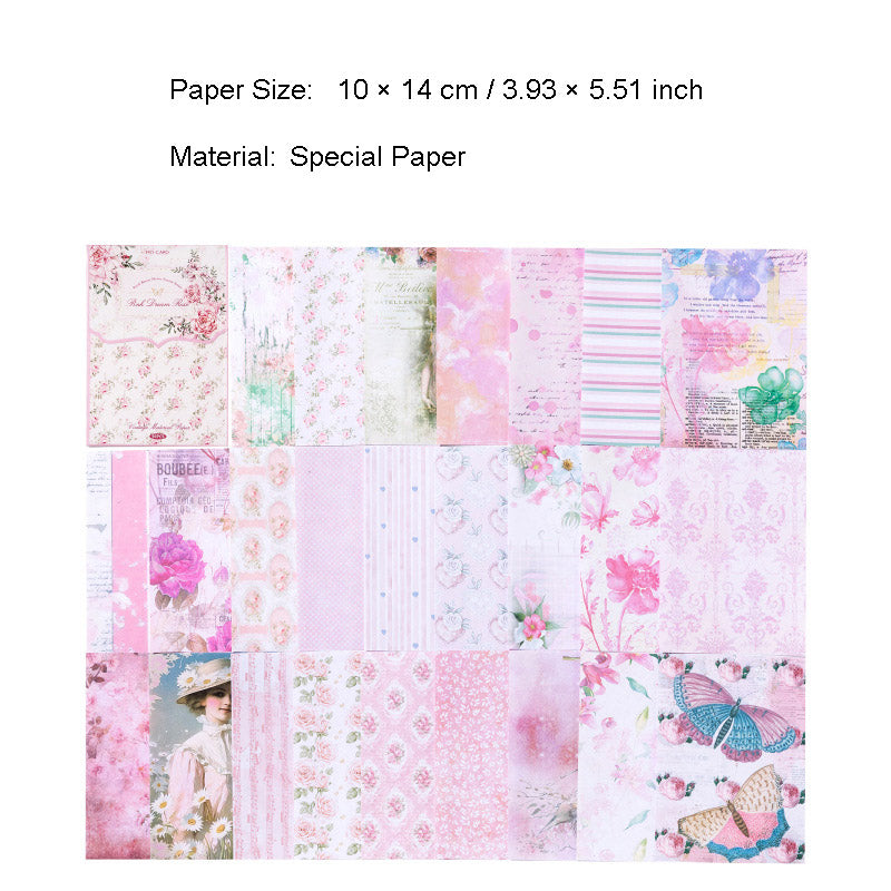 50 Pcs Basic Floral Scrapbook Paper QFHJ