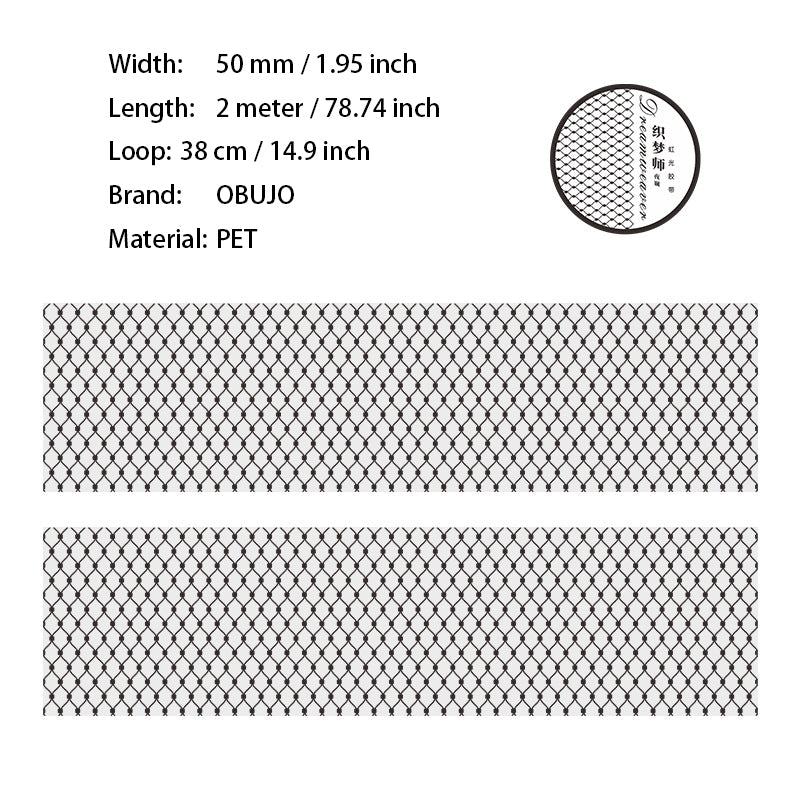 1 Roll Holographic Lace Start Web PET Tape YLXL