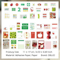 50 Pcs Aesthetic Journal Stickers and Paper RAMC