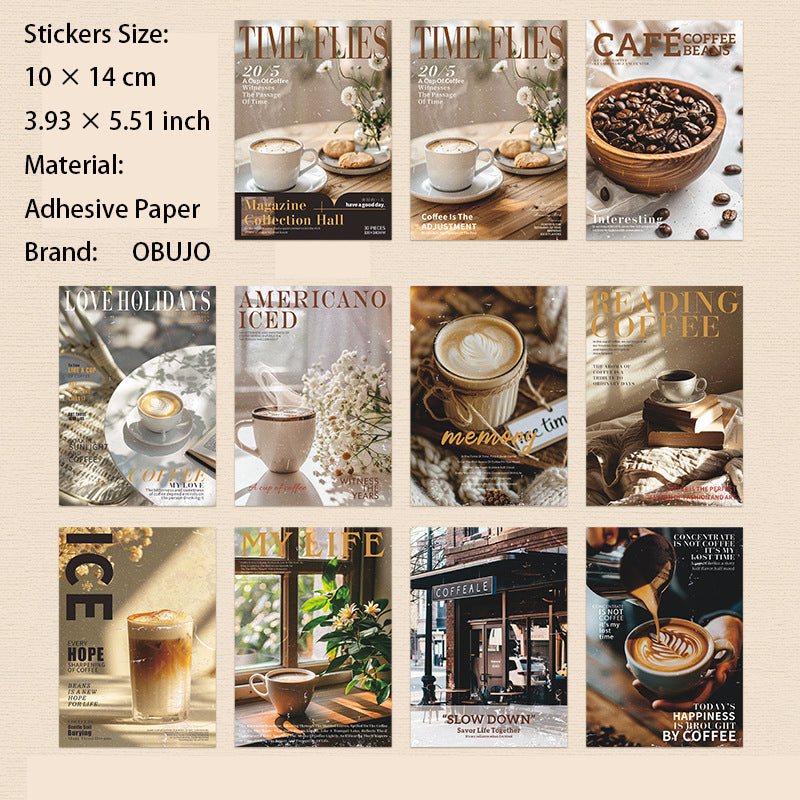 20 Sheets Magzine Cover Themed Journal Paper ZZSCG