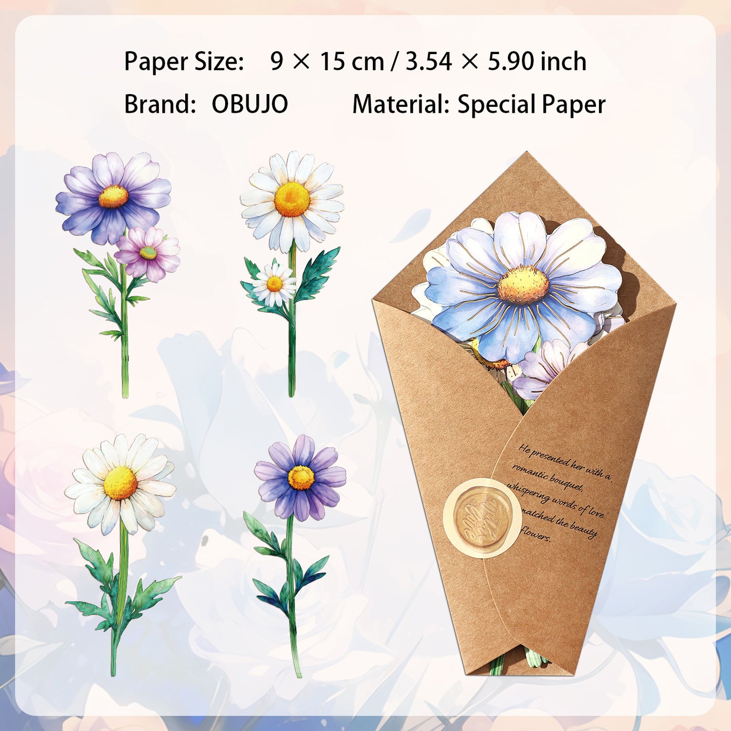 8 Pcs Large Size Paper Flower HYXL