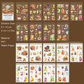 18 Sheets Baking Dinner Theme Stickers Book YXYK