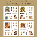 8 Sheets Journal PET Stickers XTXB